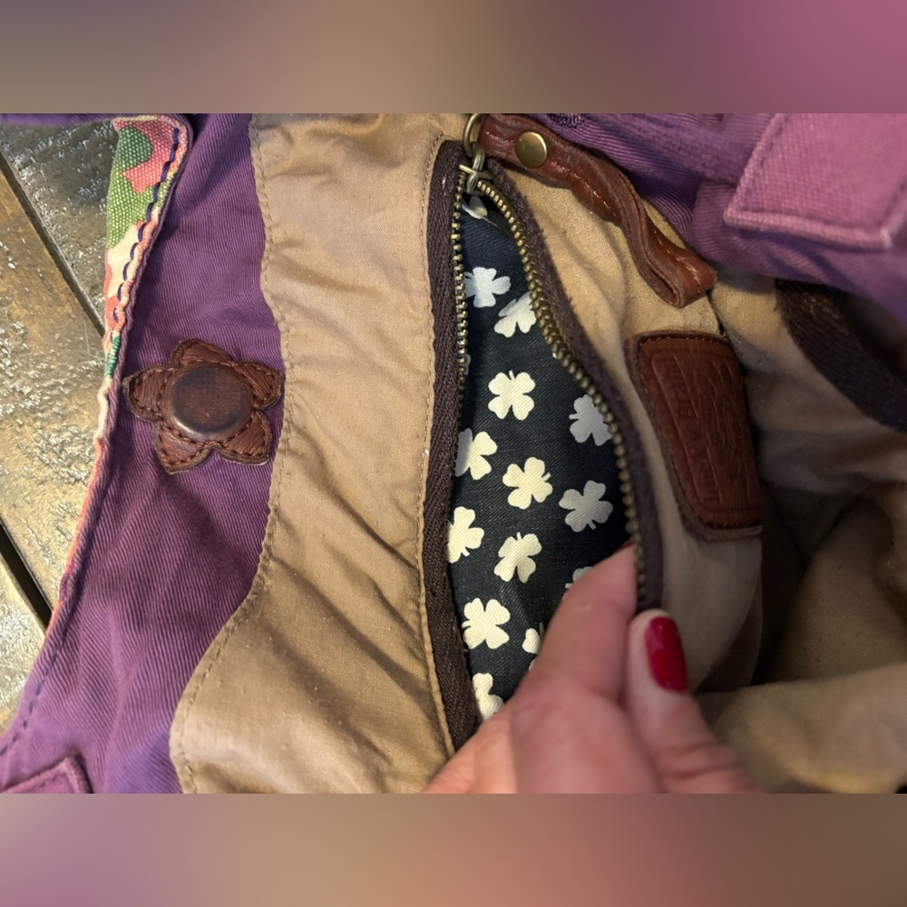 Lucky Brand Purple and Pink Floral Shoulder Bag - Picture 6 of 11
